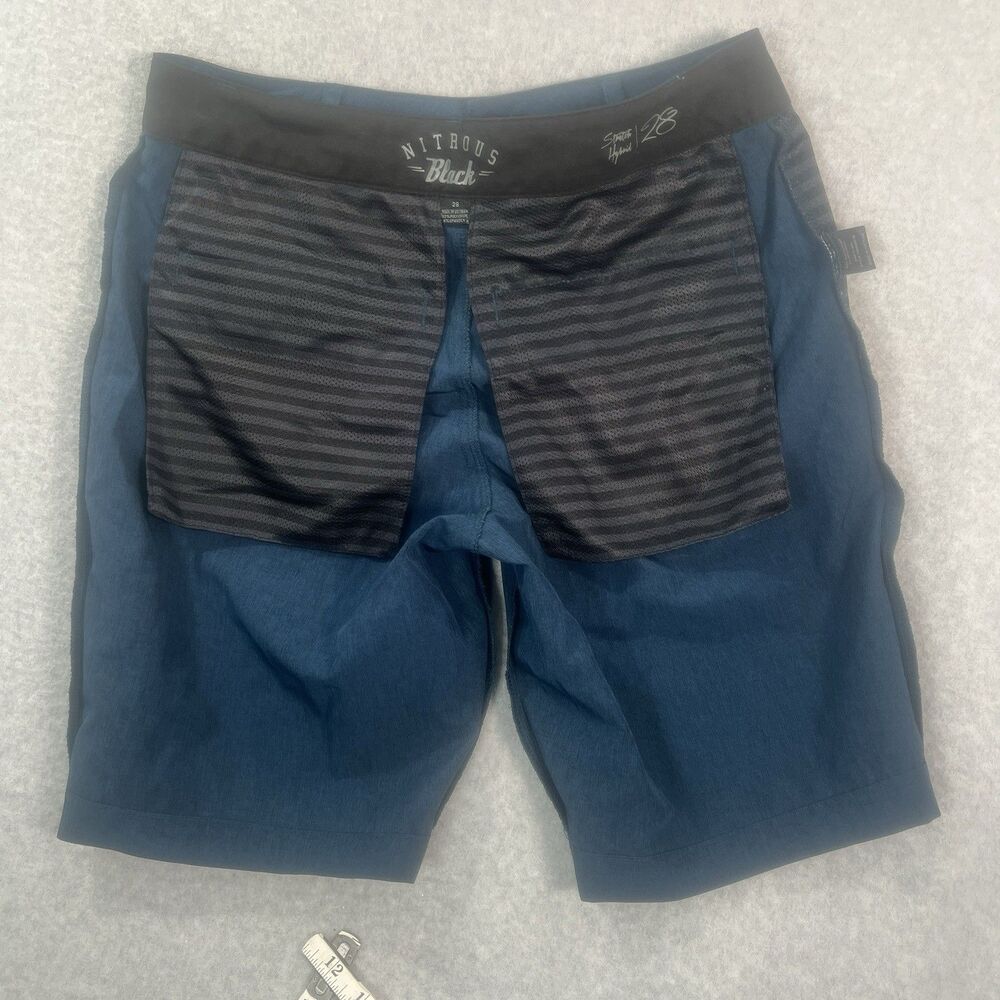 Tilly's Nitrous Black Stretch Hybrid Shorts swim teal blue Men 28 - Picture 14 of 16